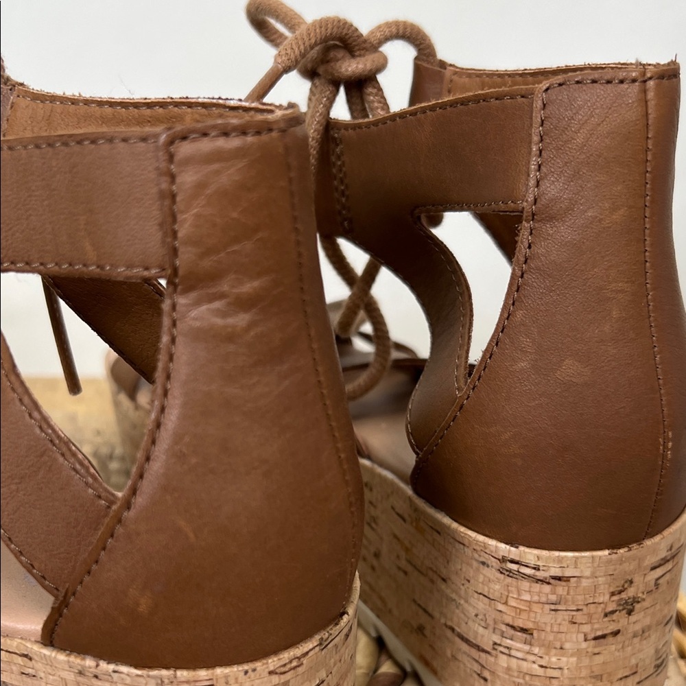 Sorel Tan Wedge Sandals - Picture 14 of 14